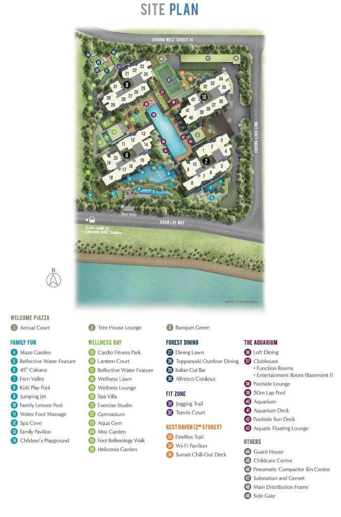 Lake Grande Site Plan 湖景豪苑 规划设计图与设施