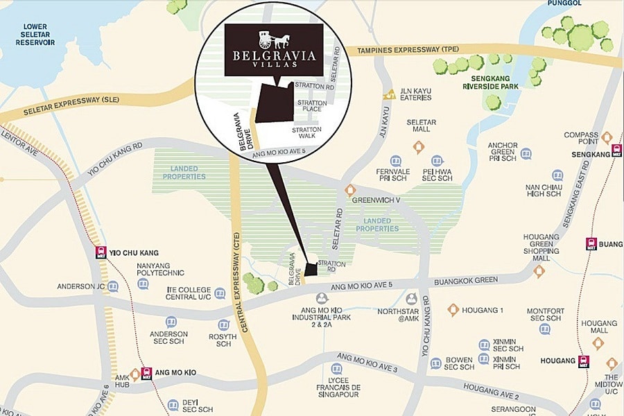 Belgravia Villas Location Map