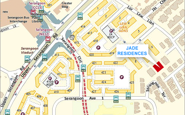 Jade Residences Map