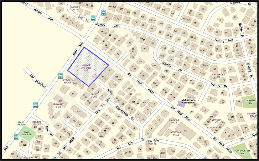 Palms @ Sixth Avenue Map