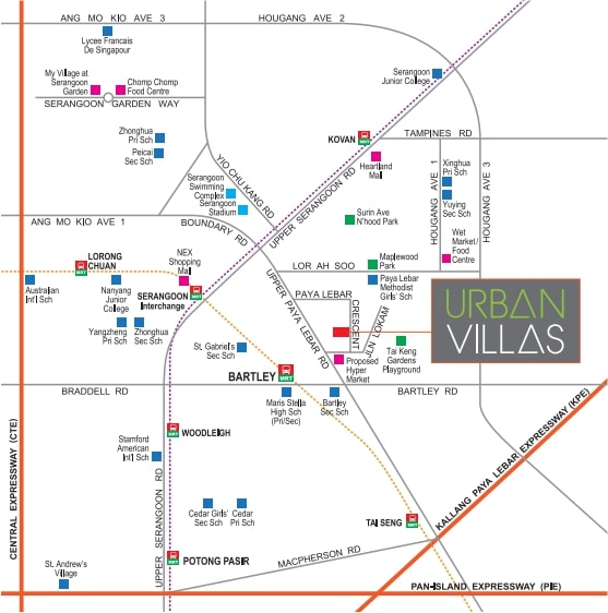 Urban Villas Map