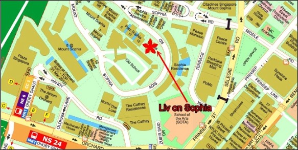 Liv on Sophia Location Map