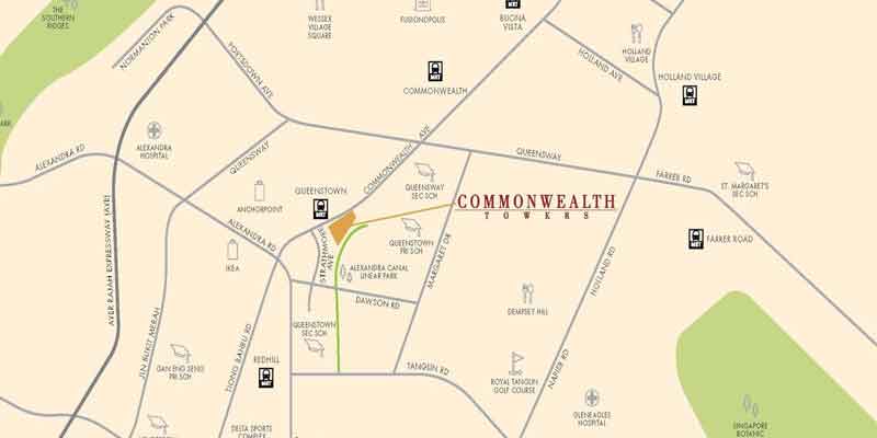 Commonwealth Towers Location Map