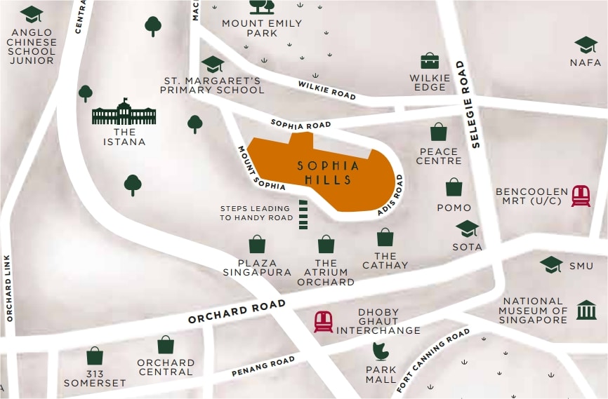 Sophia Hills Location Map