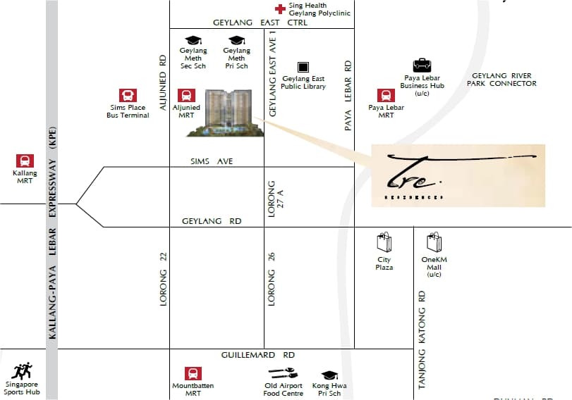 TRE Residences Location Map