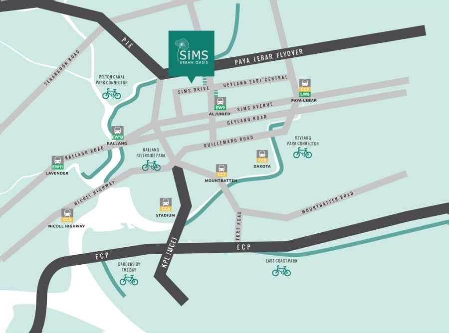 sims urban oasis location map