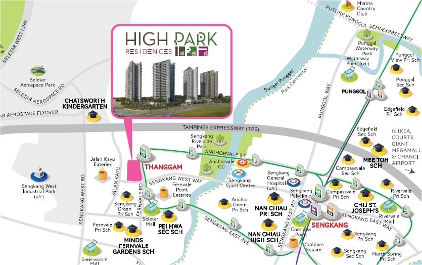 Highpark Residences Location Map