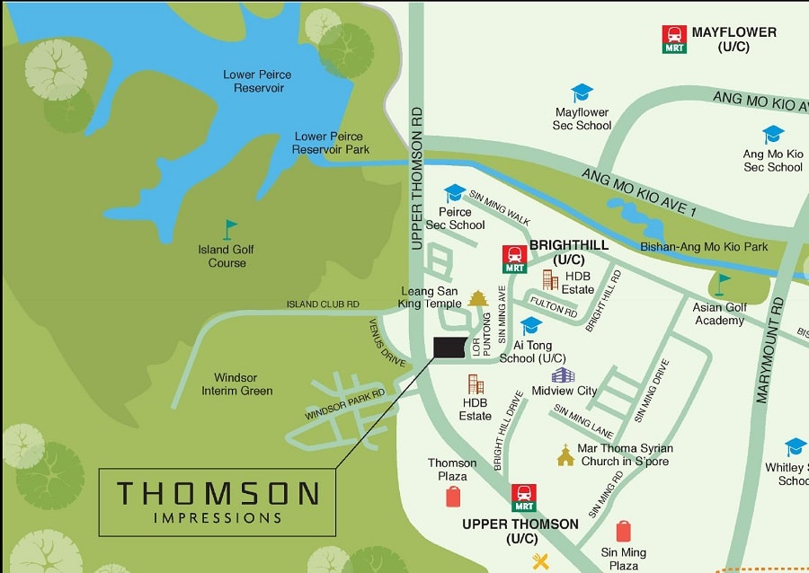 Thomson Impressions Location Map