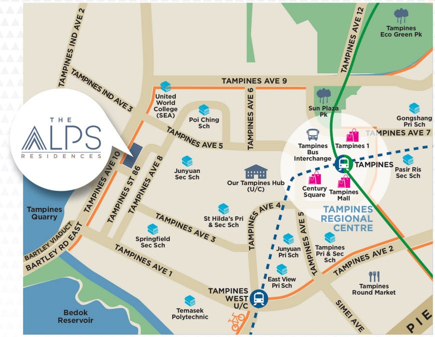 The Alps Residences Location Map