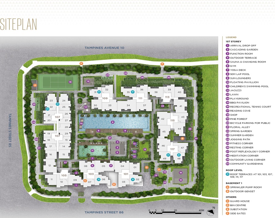 The Alps Residences Site Plan 规划设计图与设施