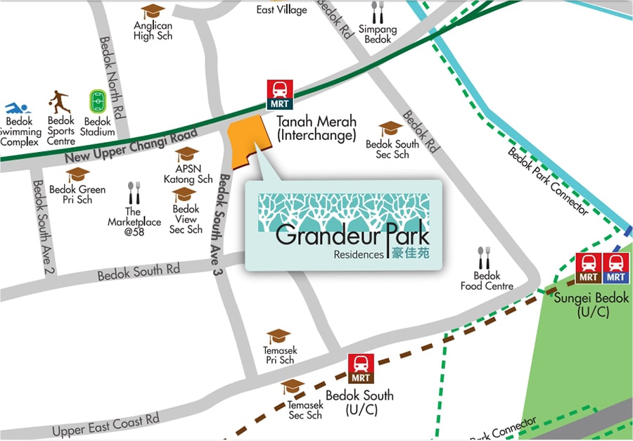 Grandeur Park Residences Location Map