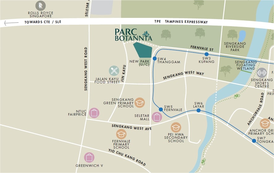 Parc Botannia Location Map