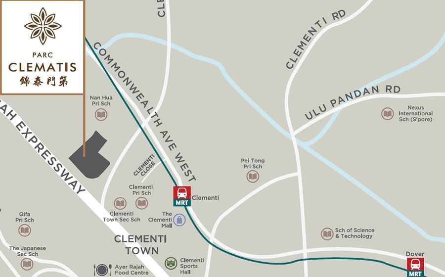 Parc Clematis Location Map