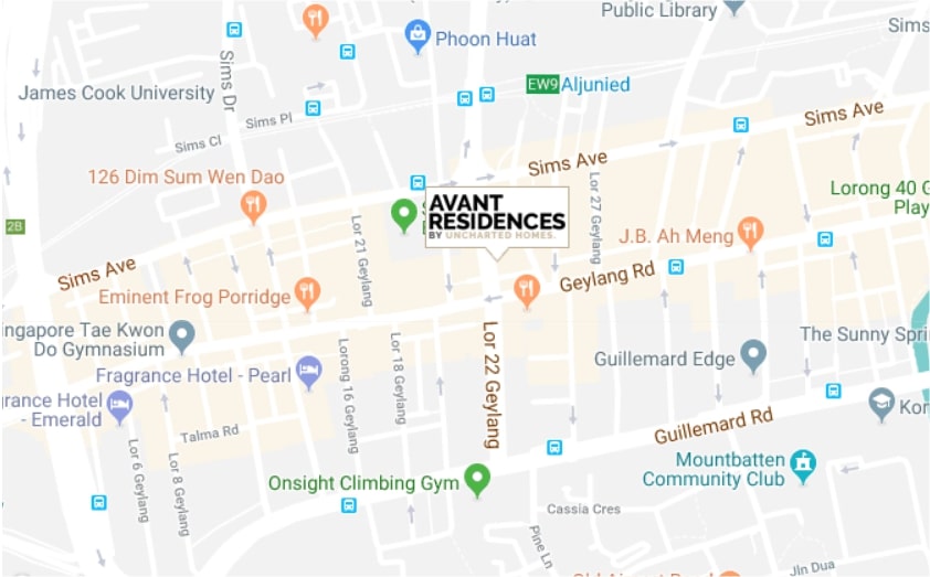 Avant Residences Map