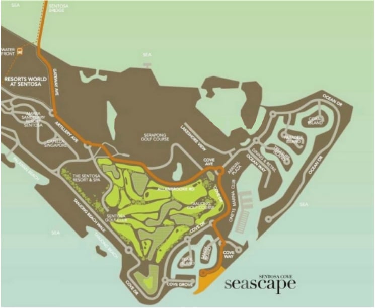 Seascape Location Map 涛源湾位置