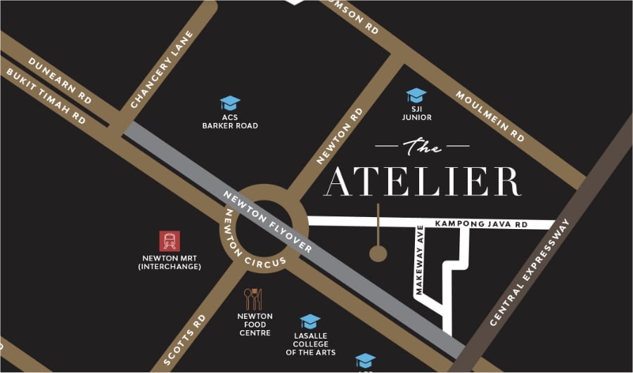 The Atelier Condo Location Map