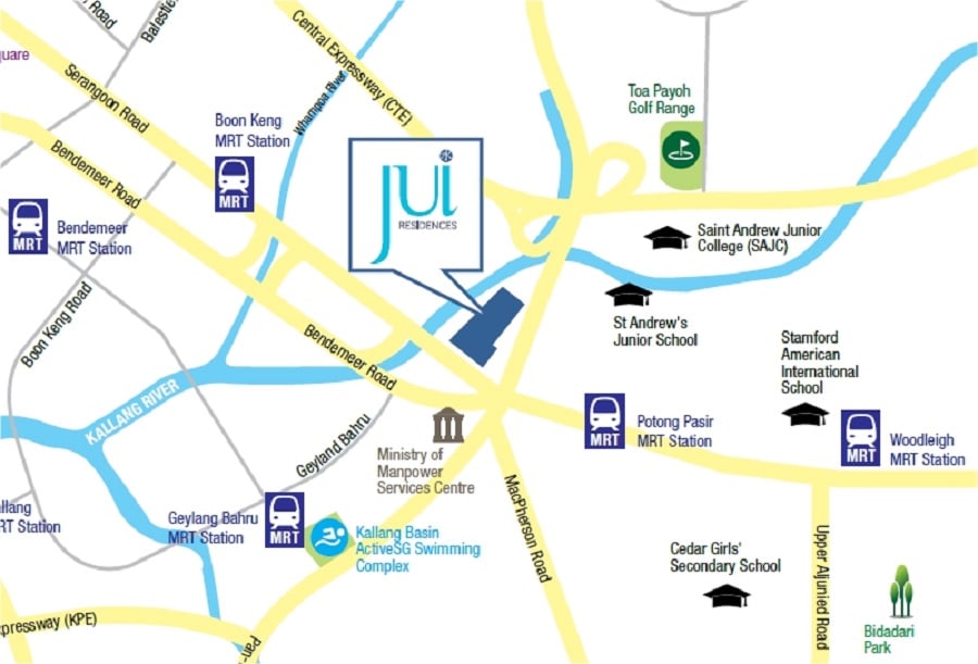 Jui Residences Location Map