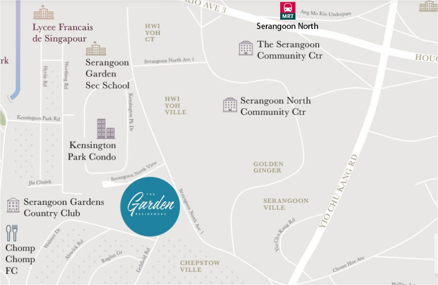 The Garden Residences Location Map