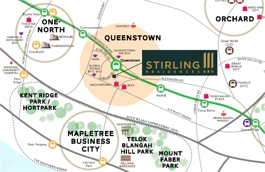 Stirling Residences Location Map