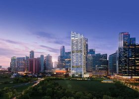 W Residences Marina View Singapore artist’s impression showing a branded residential tower within Singapore’s Downtown Core at Marina View.