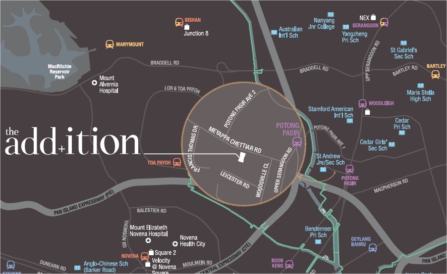 The Additon Location Map