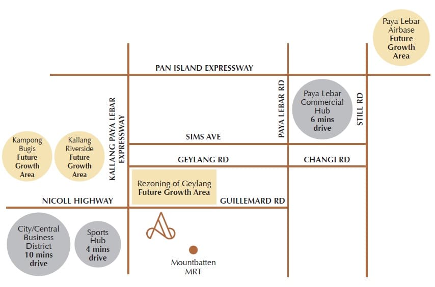Arena Residences Location Map
