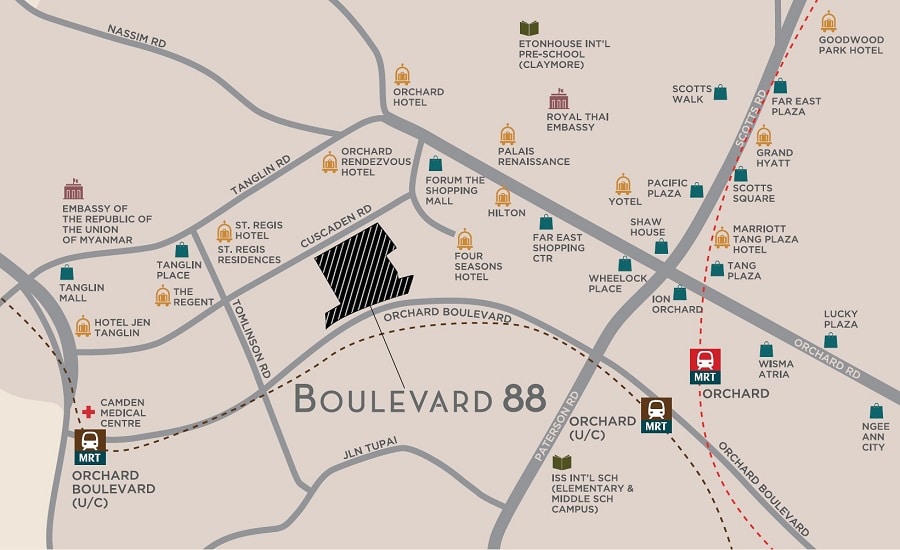 Boulevard 88 Location Map