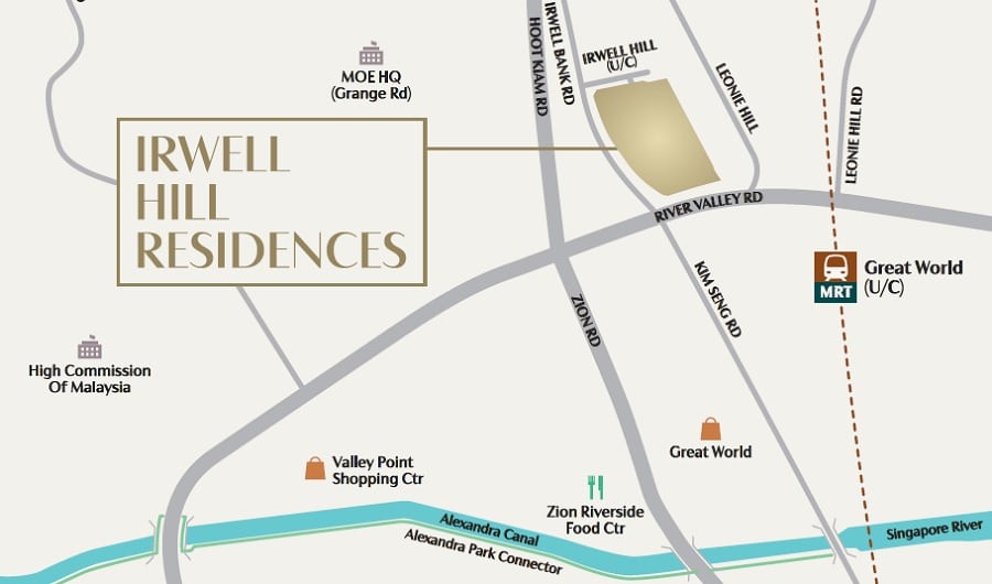 Irwell Hill Residences Location Map