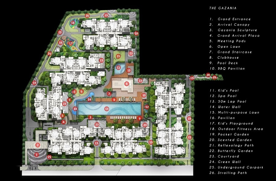 The Gazania Site Plan