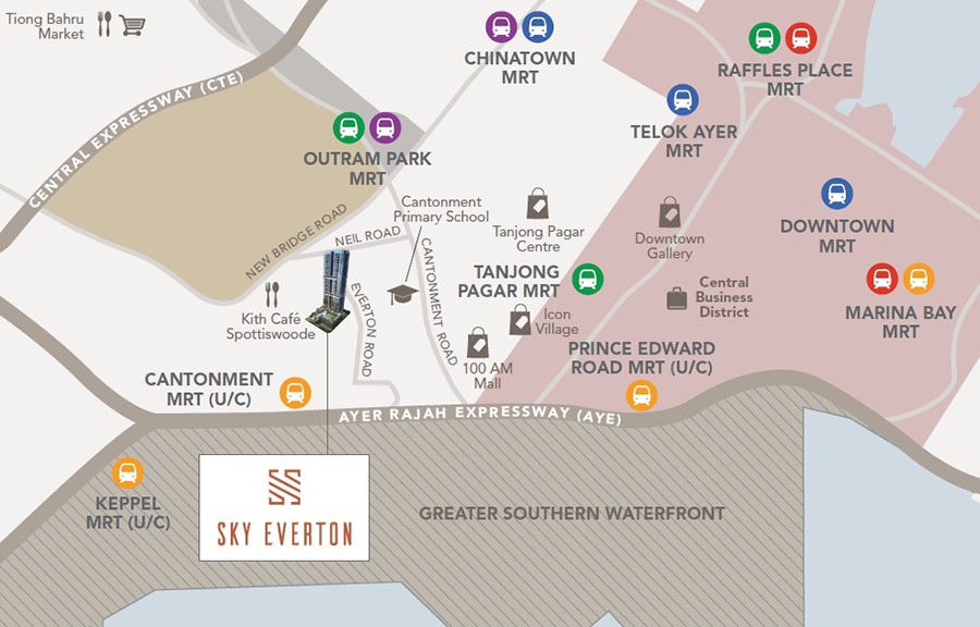 Sky Everton Location Map