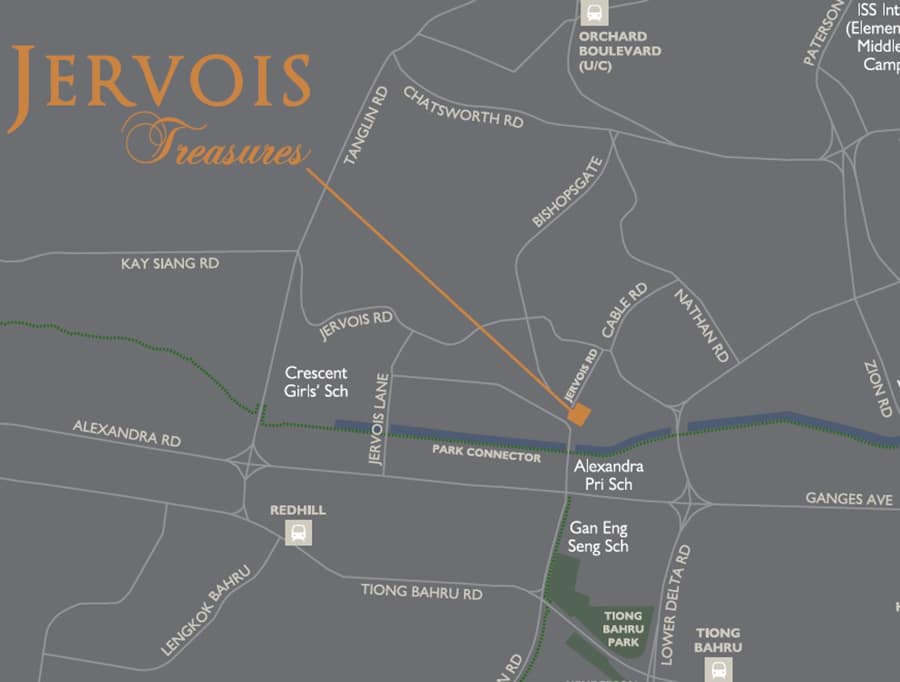 Jervois Treasues Location Map