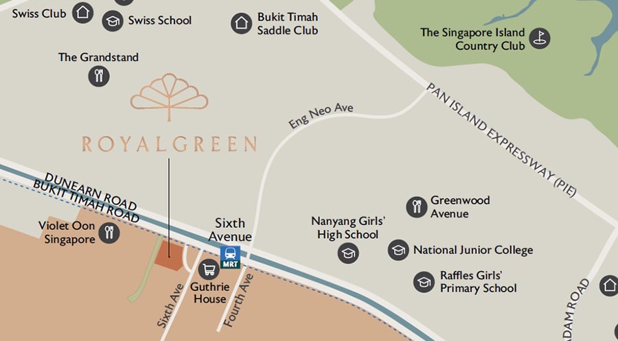 RoyalGreen Location Map
