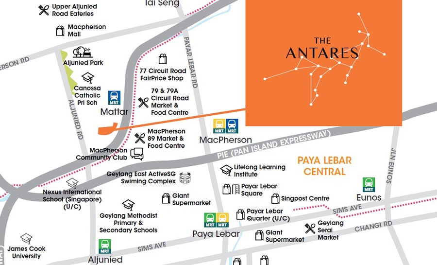 The Antares Location Map