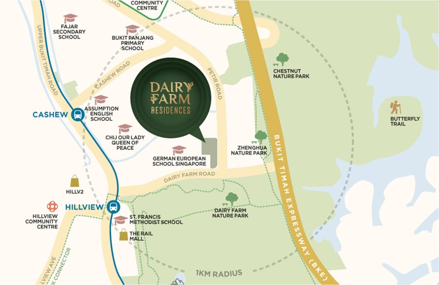 Dairy Farm Residences Map
