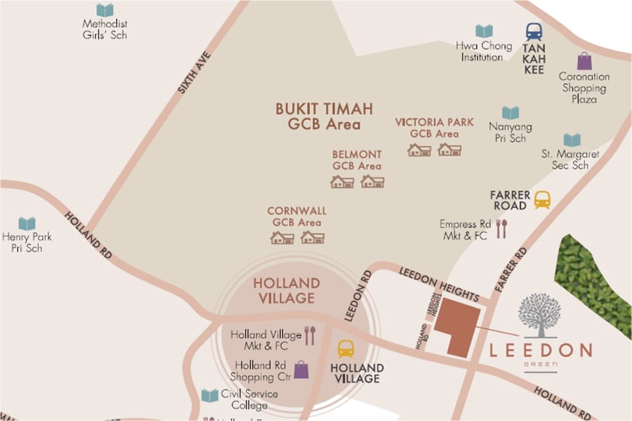 Leedon Green Location Map
