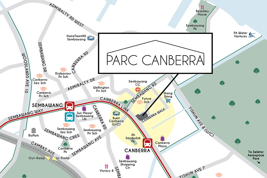 Parc Canberra EC Location Map