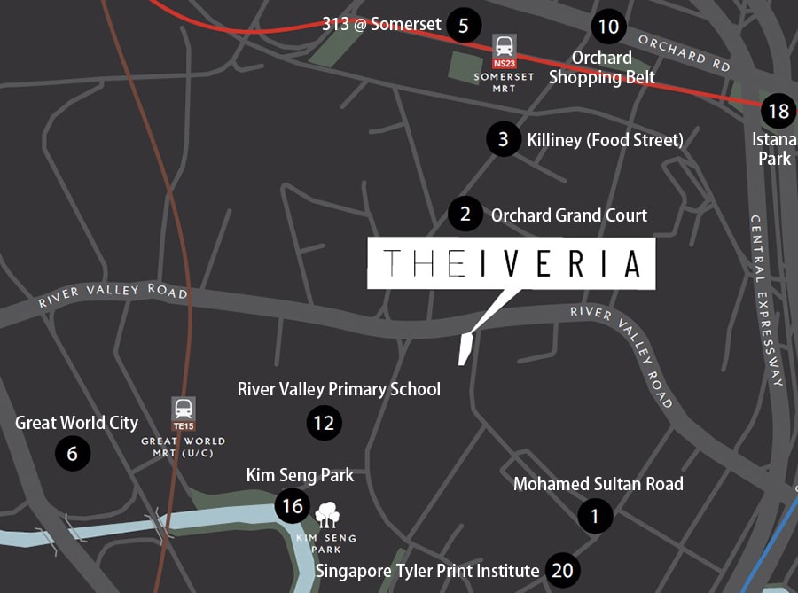 The Iveria Condo Locaton Map