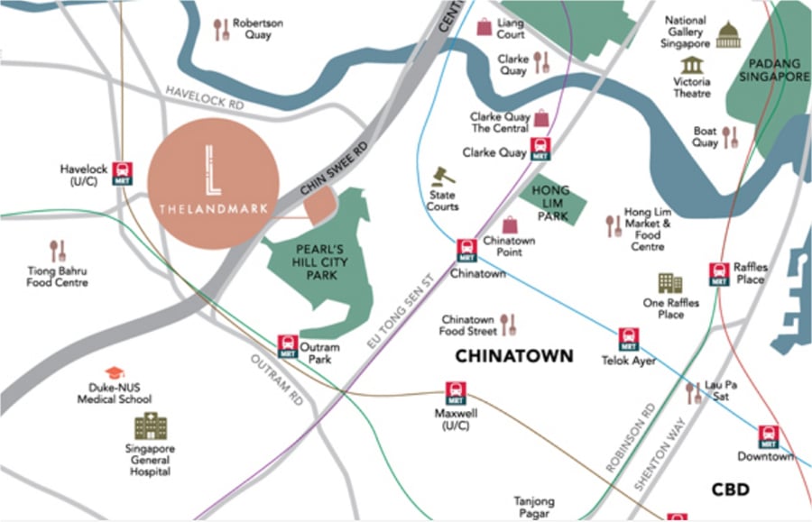The Landmark Condo Location Map