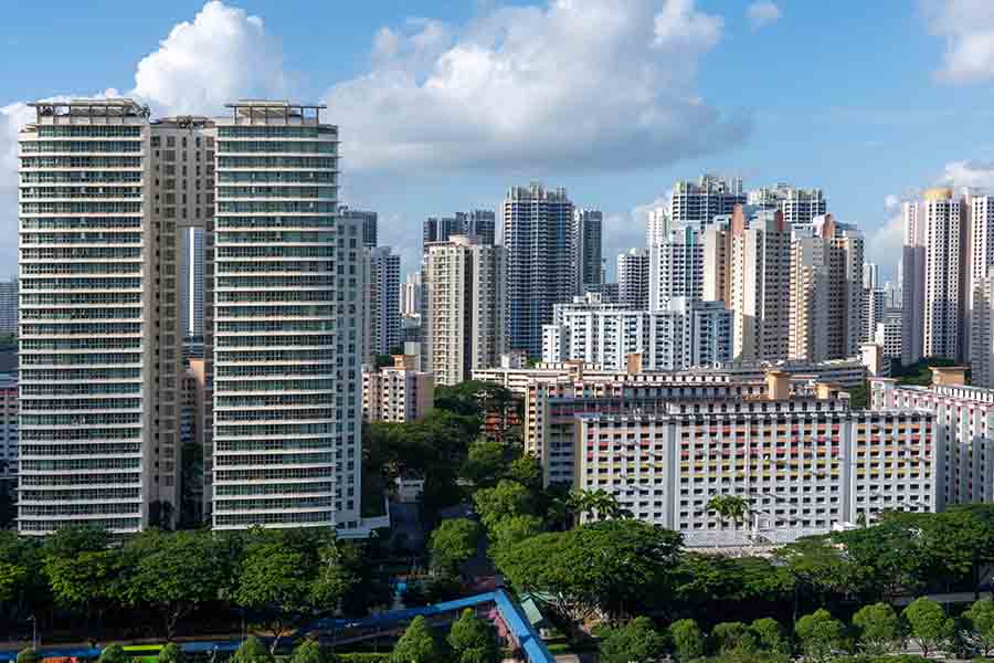 Singapore residential skyline used to illustrate private property prices and cooling measures