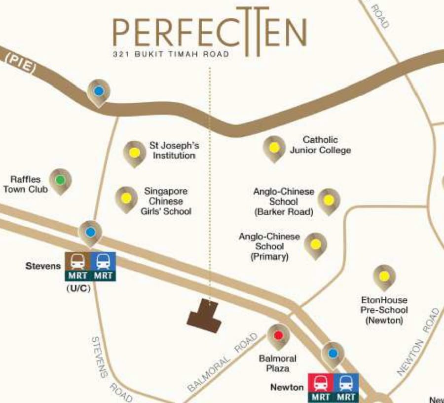 Perfect Ten Condo Location Map