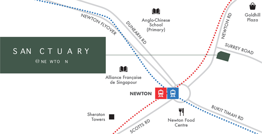 Sanctuary @ Newton Location Map