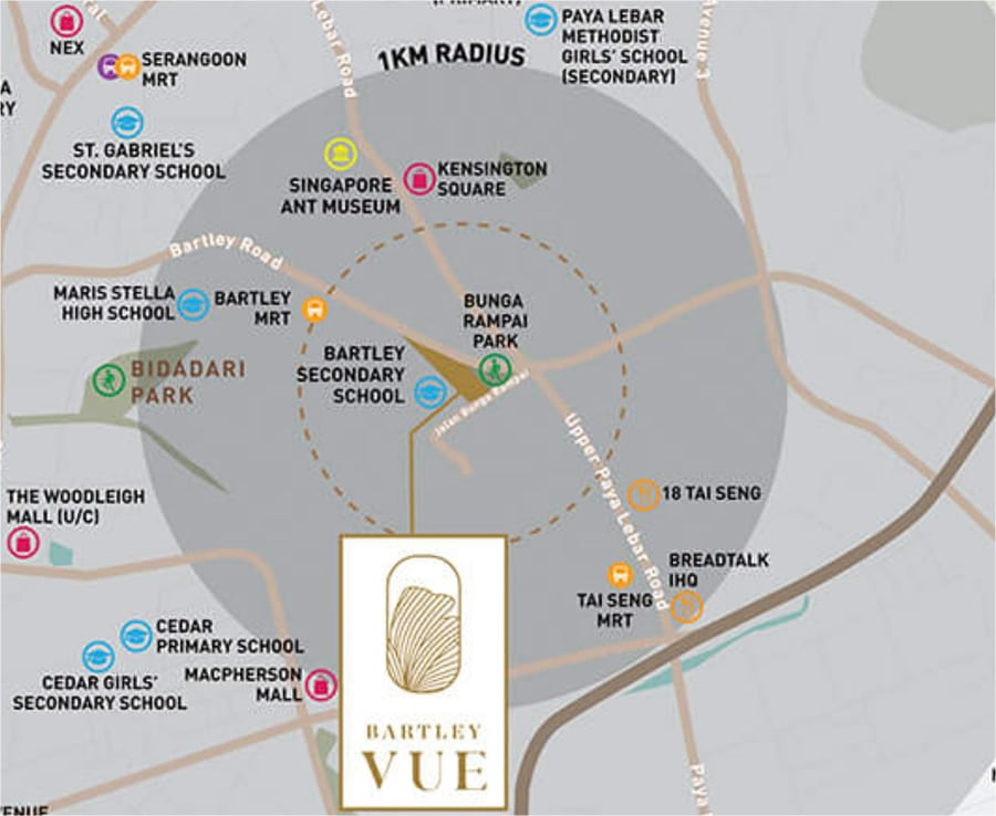 Bartley Vue Location Map