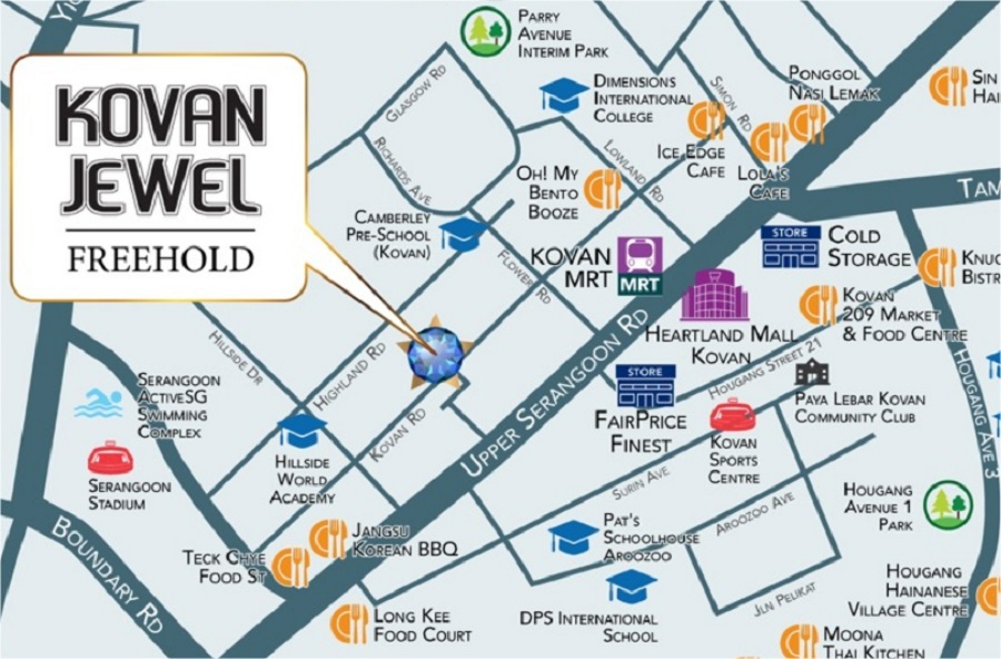 Kovan Jewel Location Map