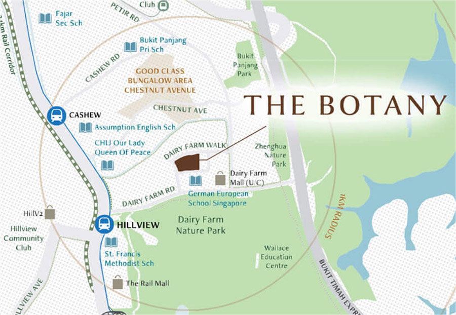The Botany ar Dairy Farm Location