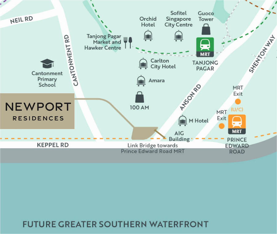 Newport Residences Location Map