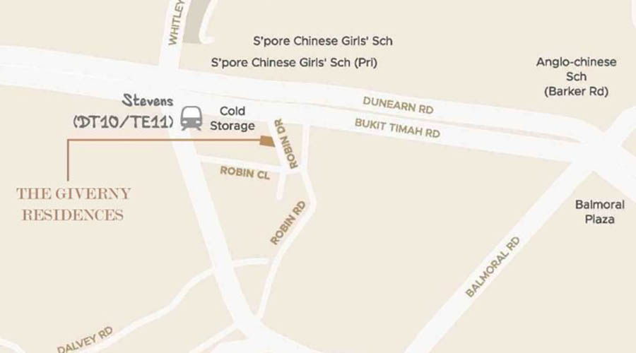 The Giverny Residences Location Map