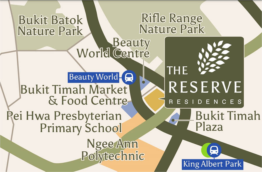 The Reserve Residences Location Map