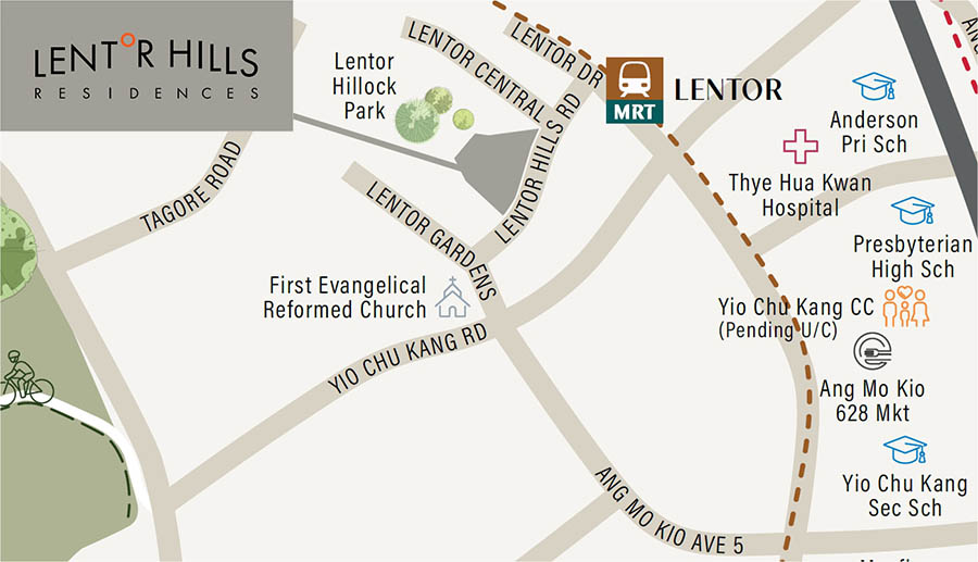 Lentor Hills Residences Location Map