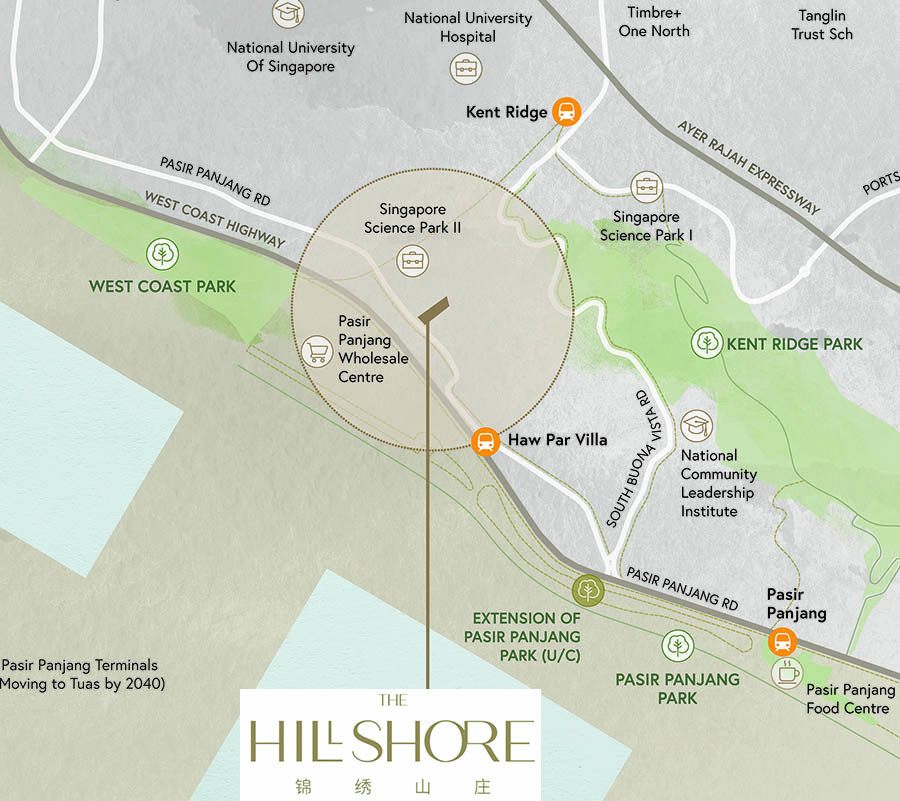 The Hillshore Location Map