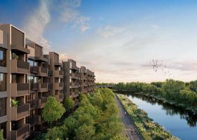 Faber Residence low-rise waterfront condominium along Sungei Ulu Pandan in Clementi District 5, featuring five-storey residential blocks within a landscaped riverside enclave
